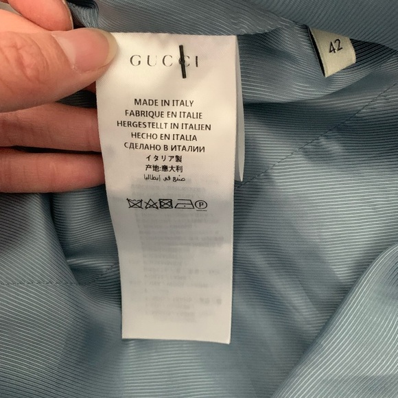 Gucci women Prince of wales red blue plaid wool blend checkered blazer jacket - Picture 14 of 15